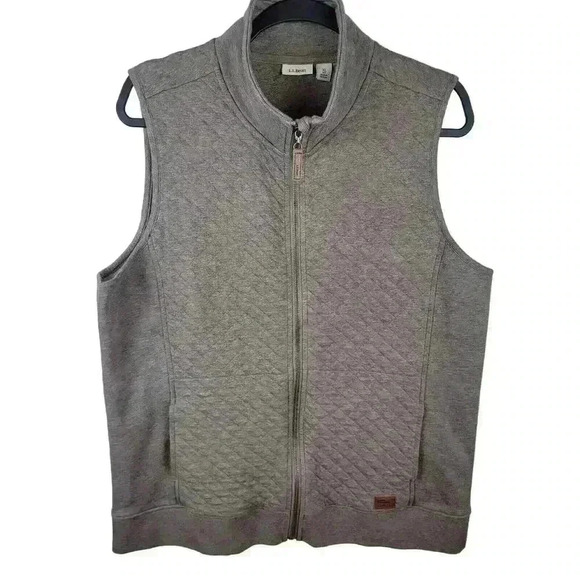 LL Bean Quilted Vest Womens XL Heathered Brown Equestrian Cowgirl Westerncore - Picture 7 of 16